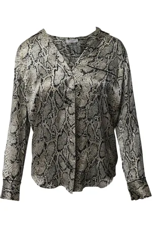 Equipment Preloved Silk Snake Print Blouse Women - Multicolor Shirts - XS