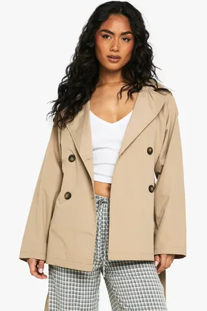 Boohoo Womens Short Belted Trench Coat - - 16
