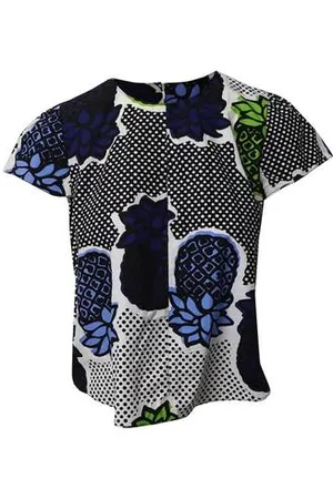 Moschino Preloved Pineapple Floral Short Sleeve Top Women - Multicolor T-Shirts - 38