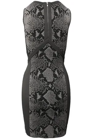 Diane von Furstenberg Preloved Snakeskin Print Bodycon Dress Women - Midi - S