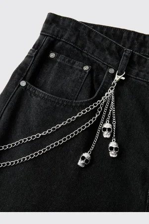 Boohoo Multi Skull Jean Chain - - One Size