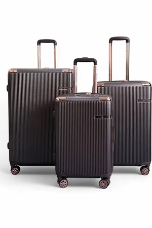 Infinity Expandable Marron Hard Shell 8 Wheels Luggage Travel Cabin Suitcase - - Medium