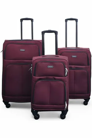 Infinity Expandable Wine Soft Shell 4 Wheel Luggage Travel Cabin Suitcase - - Medium