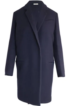 Céline Preloved Overcoat Relaxed Fit Classic Style Women - Blue Coats - 34