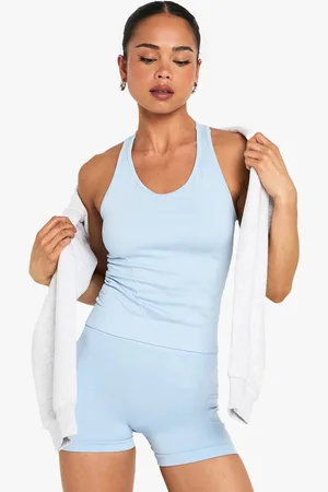 Boohoo Womens SEAMLESS SCURLPT RACER BACK VEST TOP - - M