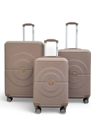Infinity Robust ABS Hard Shell Gold 8 Wheels Luggage Travel Suitcase - - One Size