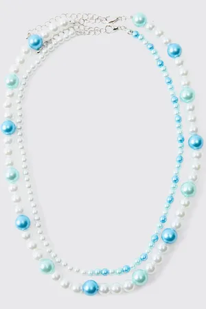 Boohoo Beaded Necklace Set - - One Size