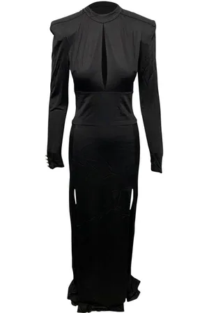 Balmain Preloved Long Sleeve Keyhole Maxi Dress Women - Midi - 38