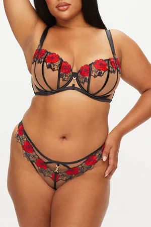 Ann Summers Womens Caged Rose Non Padded Fuller Bust Balcony Bra - - 34E