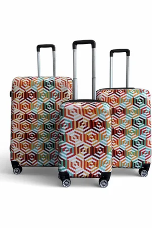 Infinity Expandable Hard Shell 8 Wheels Suitcase Print Luggage - - Medium