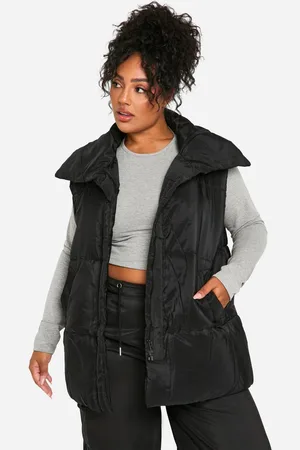 Boohoo Womens Plus Puffer Sleeveless Longline Gilet - - 18