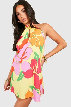 Boohoo Womens Petite Twist Neck Mini Dress - - 8