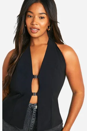 Boohoo Womens Plus Halter Buckle Detail Top - - 20
