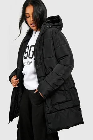Boohoo Womens Pocket Detail Hooded Puffer Jacket - - 16