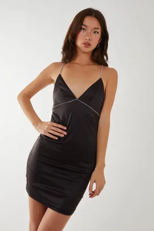 Pink Vanilla Womens Rhinestone Crossback Bodycon Dress - - 6