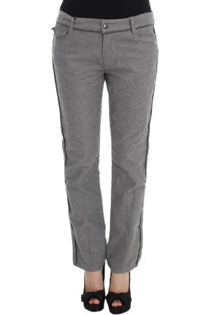 ERMANNO SCERVINO Straight Leg trousers Side Stripe Detail Women - Gray - 12
