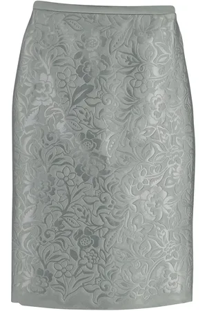 Burberry Embossed Floral Pencil Skirt Women - Print - 8
