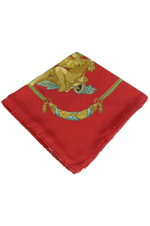 Hermès Preloved Carr Les Trophes Silk Scarf Women - Scarves - One Size