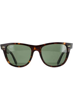 Ray-Ban Rectangle Tortoise Green Sunglasses - - One Size