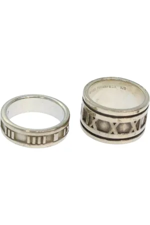 Tiffany & Co. Preloved Atlas Roman Numeral Ring Set Women - Silver - - One Size