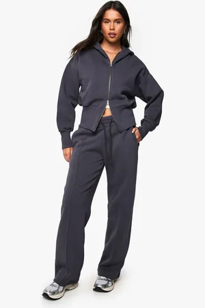 Boohoo Womens Deep Hem Hoodie and Jogger Tracksuit - - XL