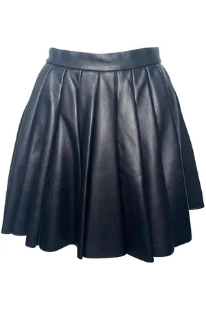 DAVID KOMA Preloved Pleated Leather Mini Skirt Women - - 38