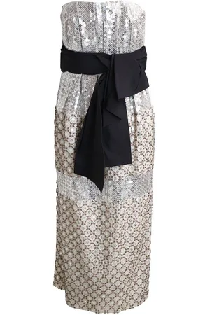 Carolina Herrera Preloved Sequin Embroidered Midi Dress Women - Multicolor Maxi - 4