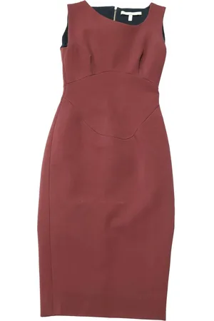 Victoria Beckham Preloved Sheath Dress Midi Classic Women - Burgundy - - 38
