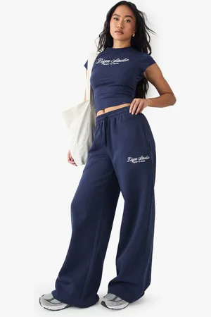 Boohoo Womens Dsgn Studio Embroidered Straight Leg Jogger - - M