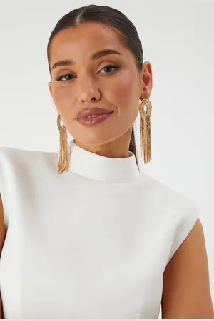 MissPap Womens Statement Drop Chainmail Earrings - - One Size