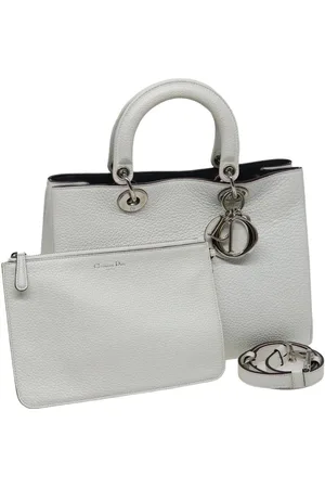 Dior Preloved Dior Caro Medium Tote Calfskin Leather Women - - One Size