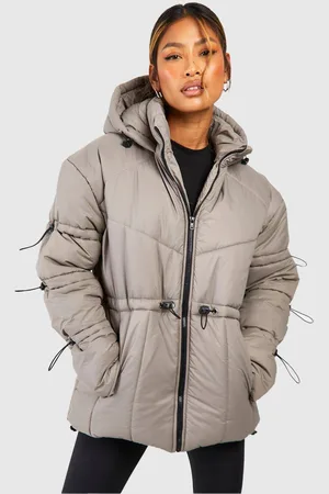 Boohoo Womens Toggle Detail Hooded Puffer Jacket - - 10