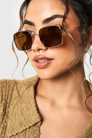Boohoo Womens Metal Frame Square Sunglasses - - One Size