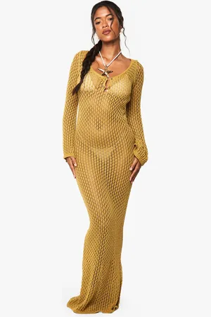 Boohoo Womens Crochet Maxi Beach Dress - - 12