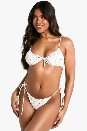 Boohoo Womens Ditsy Floral Underwire Bikini Top - - 16