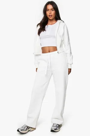 Boohoo Womens cinched waist hoodie straight leg tracksuit - - M