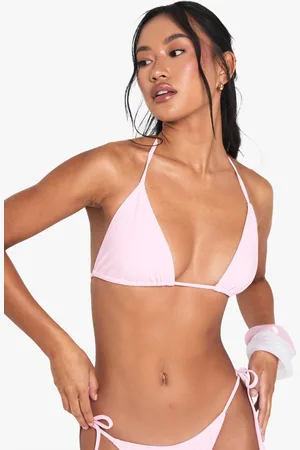 Boohoo Womens Swimwear Essentials Triangle Bikini Top - - 16