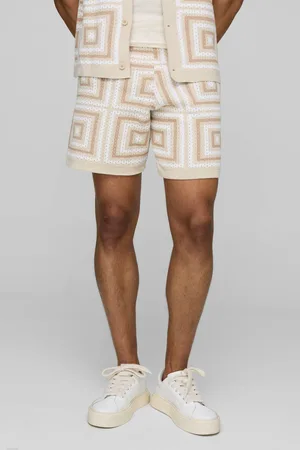 Boohoo Relaxed Crochet Knit Short - - XL