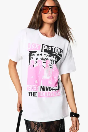 Boohoo Womens Sex Pistols License Printed Oversized T-Shirt - - M