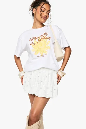 Boohoo Womens Broderie Bubble Mini Skirt - - 12