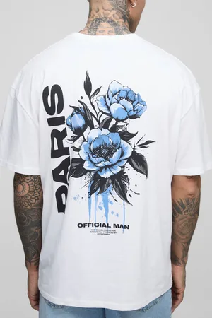 Boohoo Tall Oversized Paris Floral T-Shirt - - M