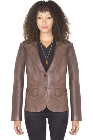 Infinity Womens Leather Blazer Jacket-Seregno - - 22