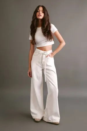 NASTY GAL Womens The Belted Wide Leg Jean - - 16