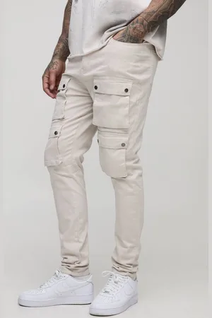 Boohoo Tall Fixed Waist Multi Cargo Skinny Cargo Trousers - - 30