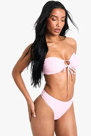 Boohoo Womens Shell Pearl Trim Bandeau Top - - 16