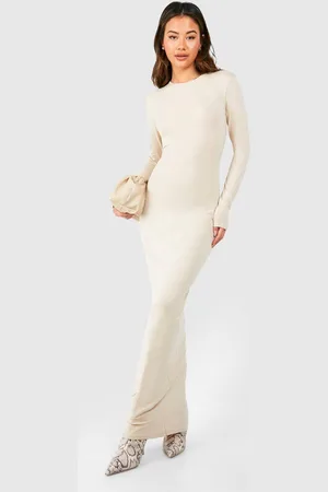 Boohoo Womens Premium Super Soft Long Sleeve Bodycon Maxi Dress - - 14