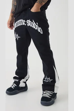 Boohoo Slim Flared Crotch Applique Gusset Detail Jeans - - 36R