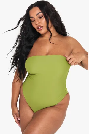 Boohoo Womens Plus Bandeau Swimsuit - - 20