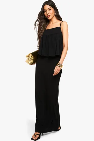 Boohoo Womens Linen Look Column Maxi Skirt - - 16