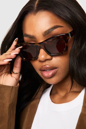 Boohoo Womens Chunky Tortoise Shell Sunglasses - - One Size